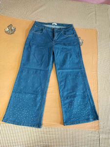 Wide Leg Denim Jeans