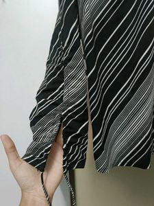 Striped Black &amp; White Top