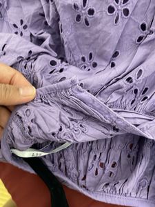 Westside Lov Lavender Cut work Top With Inner