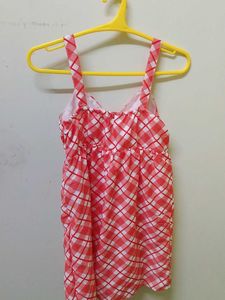 Red &amp; White Plaid Mini Dress