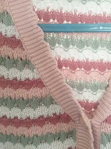 Cute Striped Knit Cardigan