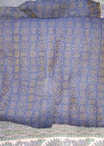 Kraft India Men Cotton Red And Blue Sequined Ku