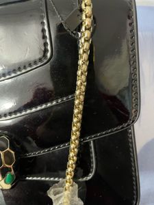 Black Patent Leather Snake Head Bag
