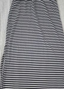Striped Slit Skirt