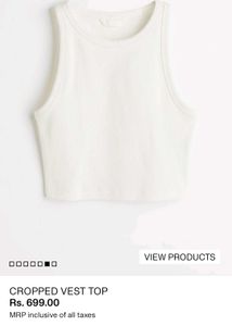 New H&amp;M Cropped Vest Top