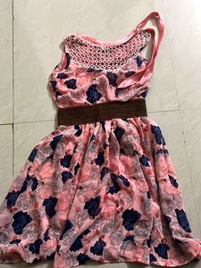 Floral Dress with Belt