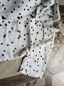 Polka Dot White Top