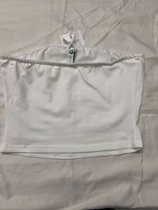 White fitted  Tube crop  Top