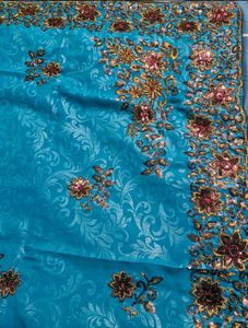 party wear saree with blouse.