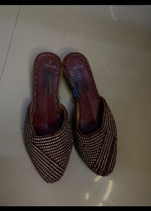 Flat Women Shoe- Rhinestone