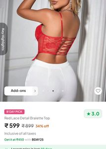 Red Lace Hot Bralette