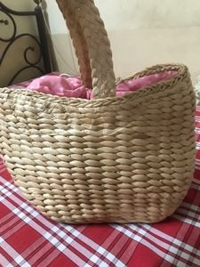 Hello Kitty Straw Tote Bag