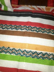 Striped Tote Bag New Without Tag.