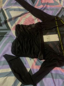 Zara Mesh Long Sleeve Top