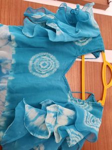 Blue &amp; White Tie-Dye Dress