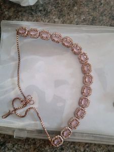 Rose Gold Plated Necklace And Earring Set