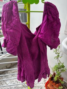 Purple Off-Shoulder Top