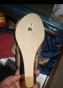 Sparkly Gold Thong Sandals