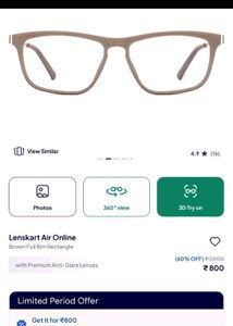 Stylish Beige Eyeglasses