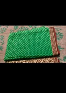 green print saree