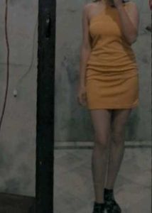 Mustard Mini Shift Dress