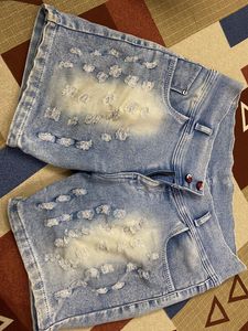 Distressed Denim Shorts