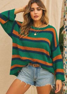 🎁BUY1 GET1 Free Oversized Striped Knit Sweater F