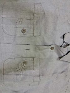 Men Grey Classic Fit Textured Formal Shirt