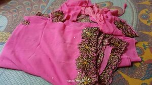 Chiffon  Georgette Saree &amp;blowse.