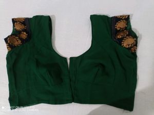 Green Wedding &amp; Festival Designer Saree With Blous
