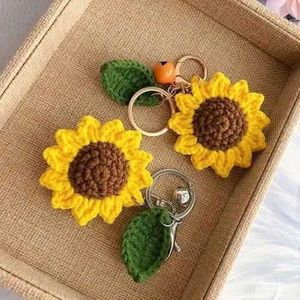 Handmade Crochet Sunflower Keychain – Aesthetic🌻