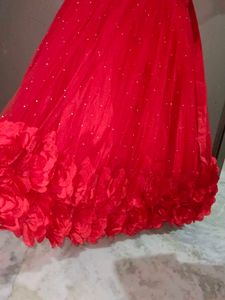 Red Floral Girls Dress