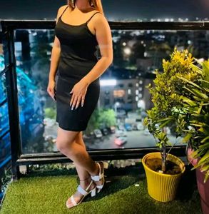 Bodycon Short Dress || Black Trendy One Piece