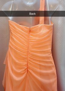 Elegant one shoulder peach Gown