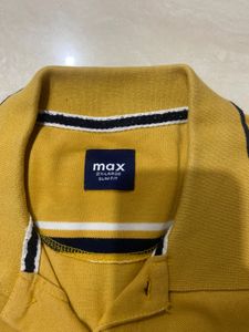 Max Slim fit Stripped Yellow T-shirt💛