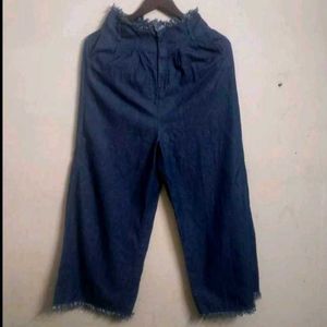 Wide Leg Denim Pants