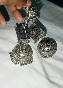 Statement Silver Earrings