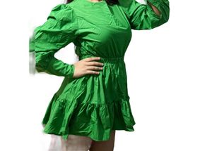 Green Fit And Flare Dress (New)
