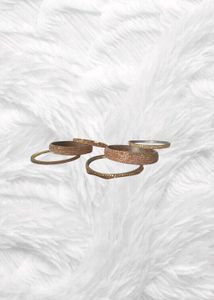 3 Peace Bangle Set Golden 💕