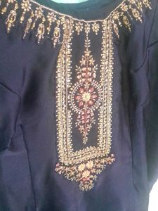 Ethnic Set OfBlue SWith Firoji Shraara And Duppat