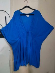 Blue Cover-Up Kaftan Style