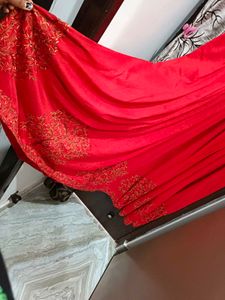 Aliya Cut Red Heavy Long Gown