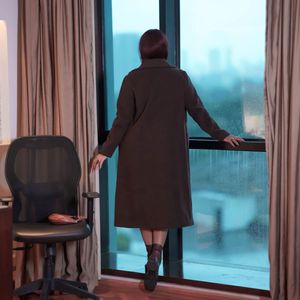 Patchwork Leather Long Coat