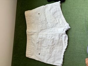 White Ripped Shorts- Size XS/S