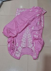 Pink Embroidered Kurti Pant
