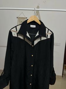 Vintage Black/Creamish Loose Fit Shirt (UNISEX)