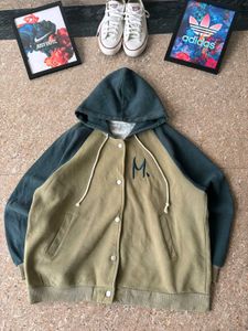 Hooded Bomber Jacket - Unique Color Block