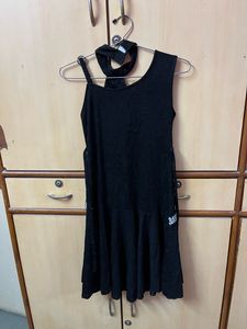Black Colour Midi Frock For Girls