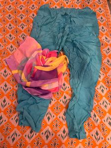 Combo Salwar Satin With Chiffon Dupatta