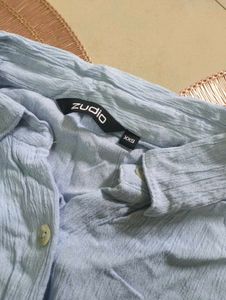 Button down shirt scrunch Top